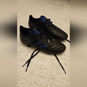Adidas Boyd Black and Blue Soccer Cleats Shoes